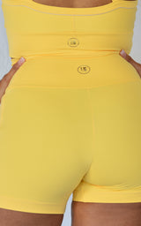 Conjunto Amarelo Manteiga Fitness Action Gear